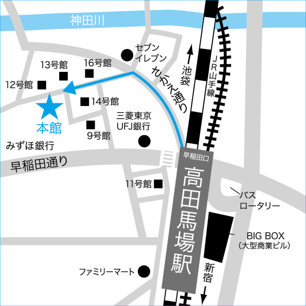 ESP東京12号館 B2ホールへの地図